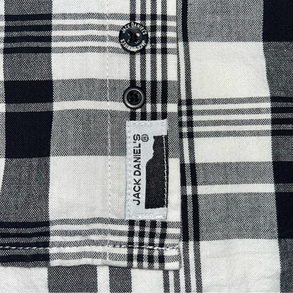 Jack Daniels Wrangler Button Western Shirt Plaid  Mens Sz XL Embroidered Logo - Picture 9 of 12